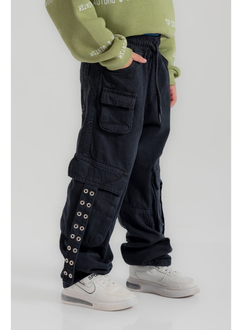 سي إن جينز وير كيدز بنطلون أولادي كارجو واسع - Image 1